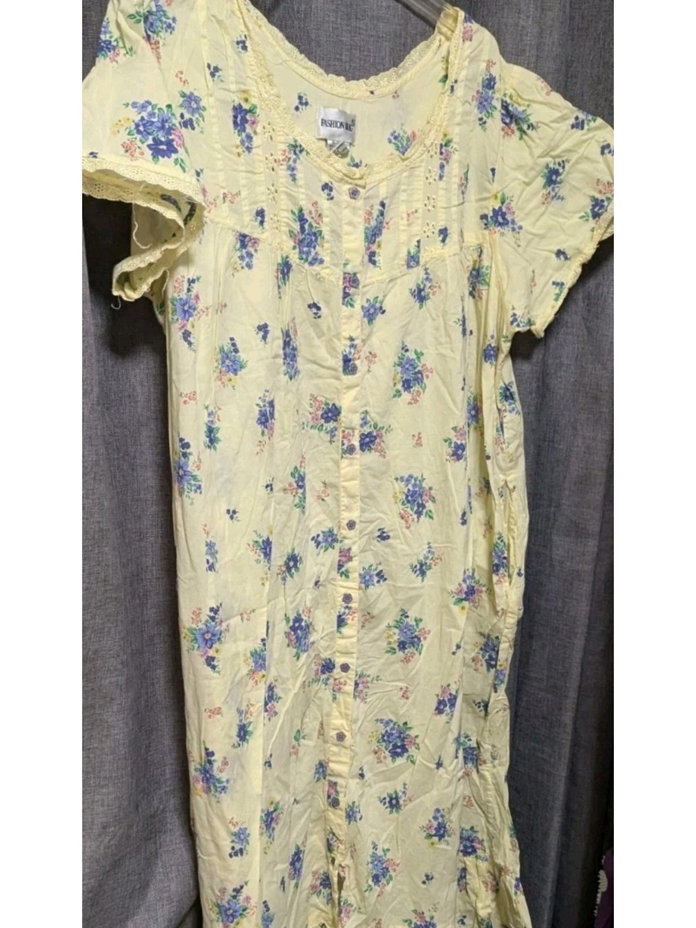 Romantic Yellow Size 18/20 Floral Summer House Dress Prarrie